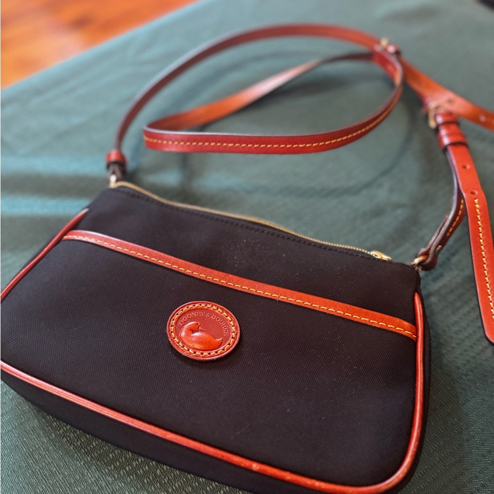 Dooney & Bourke Navy and Brown Crossbody Bag